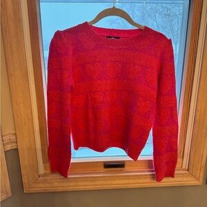 Freshman Vibrant Red Crew Neck Sweater and Skirt